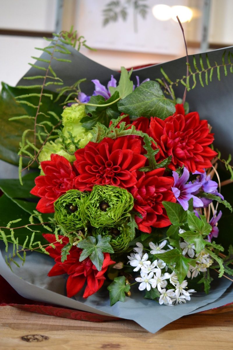 男性へ贈る還暦の花束 花アトリエ シェルミン 福岡フラワー教室 花屋
